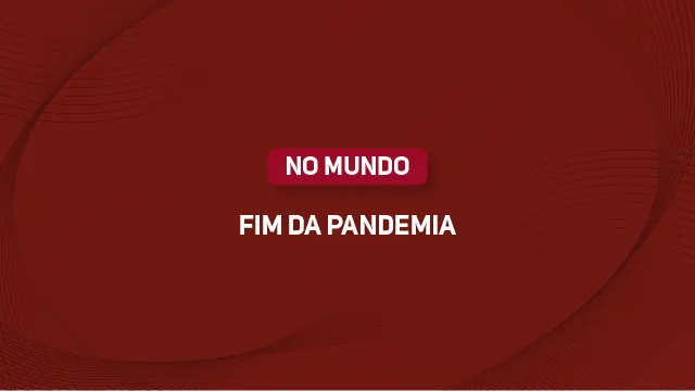 Arte com texto: Fim da pandemia