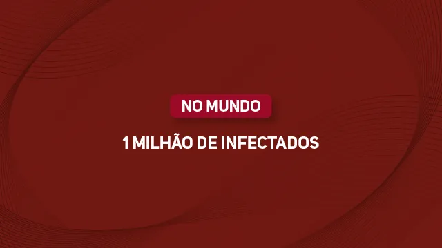 Arte com texto: 1 milhão de infectados