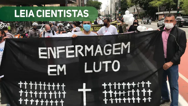 Foto de uma manifestação pela Enfermagem